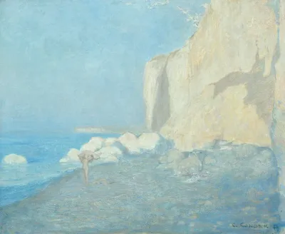 Marine Mer Bleue Et Falaise