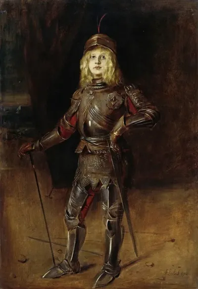 Marion Lenbach In Knights Armor