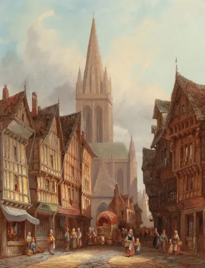 Market Day In Honfleur Normandy