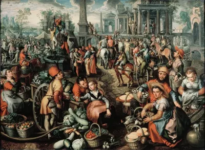 Market Scene Ecce Homo The Flagellation And The Carrying Of The Cross