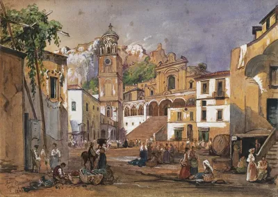 Market Scene In Amalfi