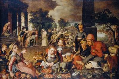 Market Scene With Christ And The Adulteress