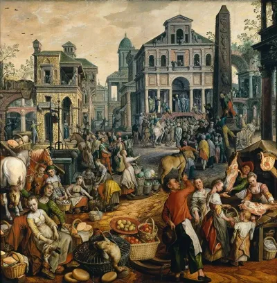 Market Scene With Ecce Homo
