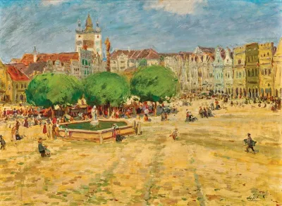 Market Square In Telc South Bohemia