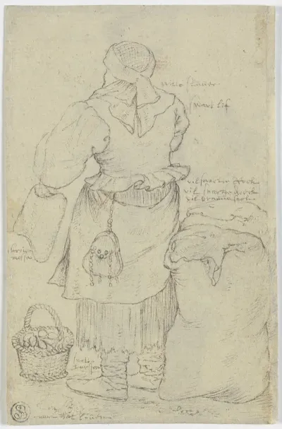 Market Woman With A Basket Of Eggs