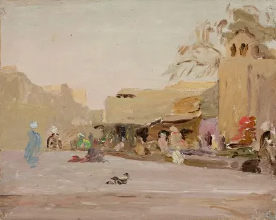 Marketplace In Bukhara From The Journey To Turkestan