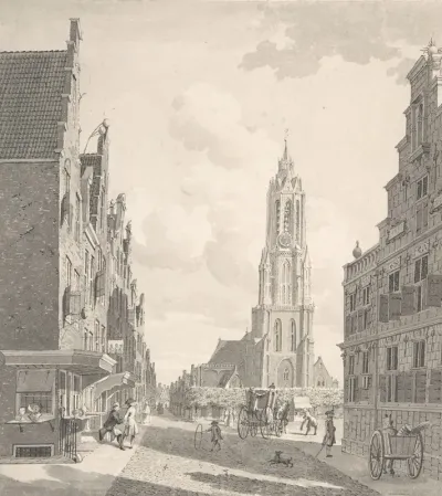 Marketplace Of Delft With The Nieuwekerk