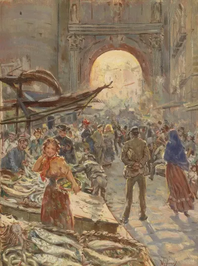 Markt Bei Der Porta Capuana