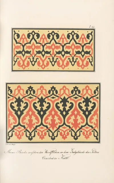 Marmor Bander Zivifchen Den Wandflachen In Dem Grabgebaude Des Sultan Chairbeck Zu Kairo