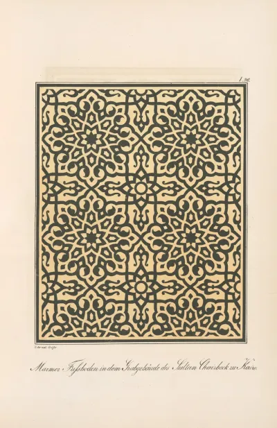 Marmor Fufsboden In Dem Grabgebaude Des Sultan Chairbeck Zu Kairo