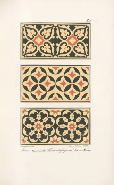 Marmor Mosaik In Den Fenstervertiefungen Am Dom Zu Florenz