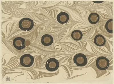 Marmorpapier Mit Pfauenfedermotiv 2