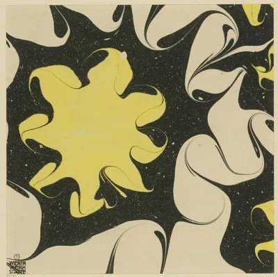 Marmorpapier Mit Sonnenmotiv