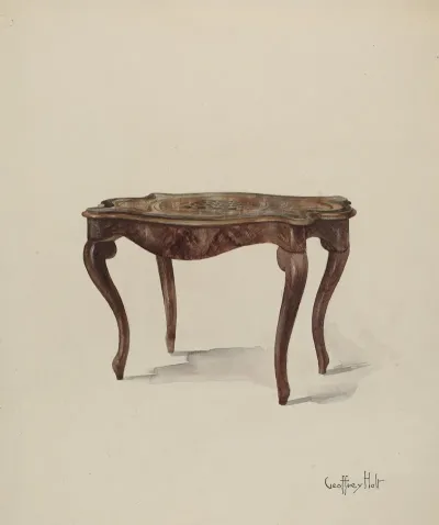 Marquetry Table Showing Style