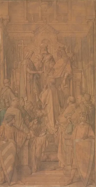Marriage Of Raymond De Pierrepont With Walburgis Margravine Of Antwerp In 1224