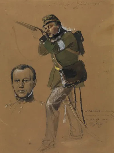 Martens From Hamburg Engineer In The V D Tann Corps In The Battle Of Hoptrup