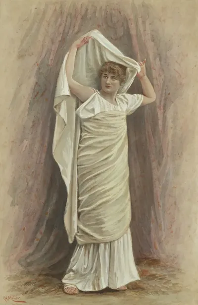 Mary Anderson De Navarro As Parthenia In The Play Ingomar The Barbarian