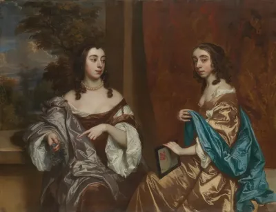 Mary Capel 1630 1715 Later Duchess Of Beaufort And Her Sister Elizabeth 1633 1678 Countess Of Carnarvon