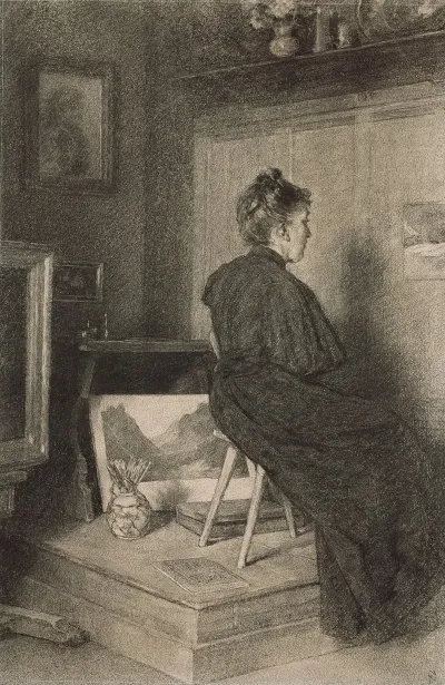 Mary Eysen Im Atelier Der Villa Holstein In Meran Obermais