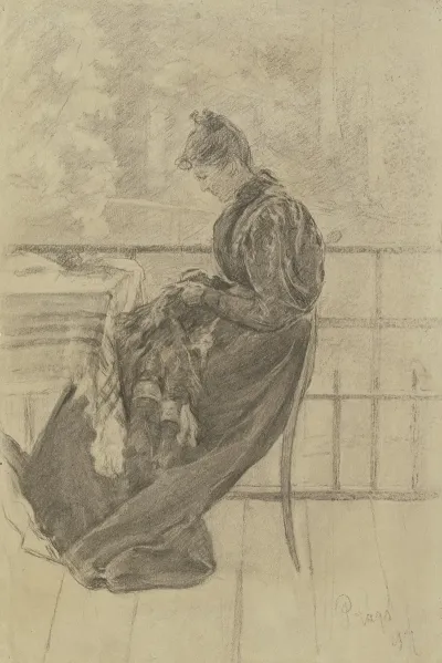 Mary Eysen On The Balcony