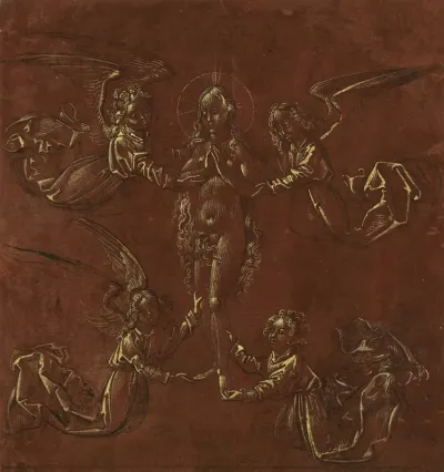 Mary Magdalen Transported By Four Angels