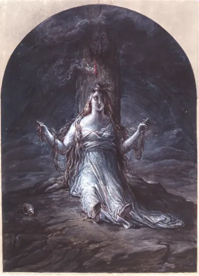 Mary Magdalene Sitting At The Foot Of The Cross