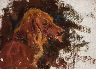 Maryino Study Of Dogs Head For The Portrait Of Prince Golitsyn
