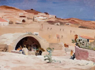 Marys Well In Nazareth From The Journey To Palestine