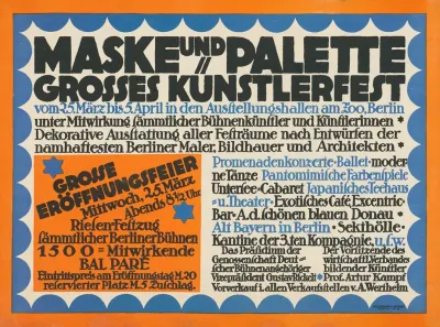 Maske Und Palette Groses Kunstlerfest