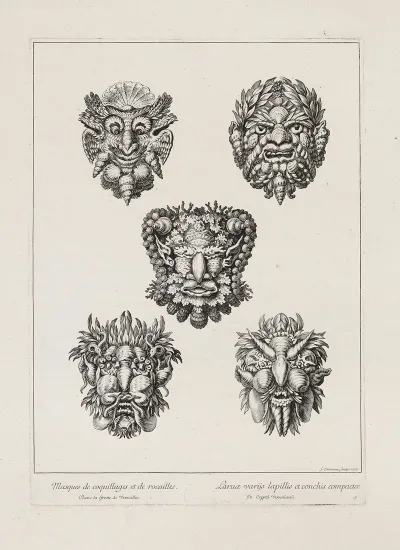 Masques De Coquillages Et De Rocailles Masks Of Shells And Pebbles