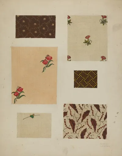 Materials From Patchwork Bedspread 4