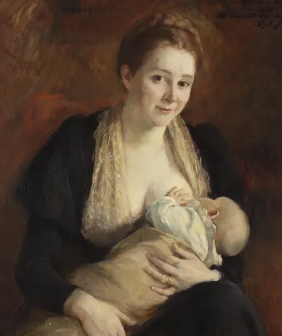 Maternal Joy The Wife Of The Artist Jacob Kulle
