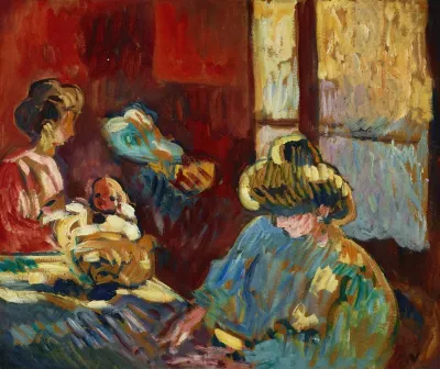 Maternite Femme En Bleu Devant La Fenetre