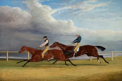 Matilda And Mameluke The Finish Of The 1827 St Leger