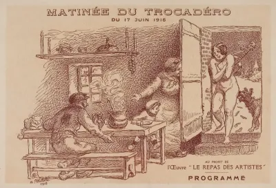 Matinee Du Trocadero 17 Juin 1915 Au Profit De Loeuvre Le Repas Des Artistes Programme