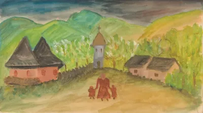 Matka S Detmi Vo Vidieckej Krajine