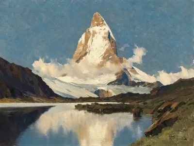 Matterhorn Und Riffelsee