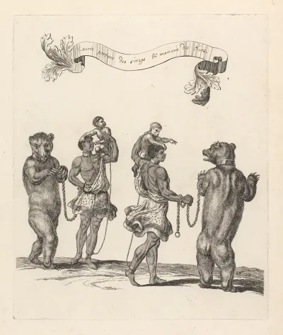 Maures Portant Des Singes Et Menans Des Ours