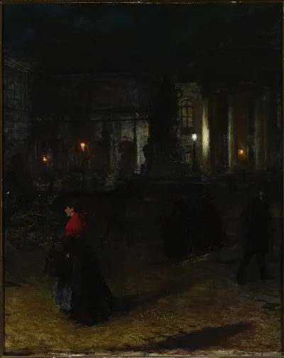 Max Josefplatz In Munich At Night