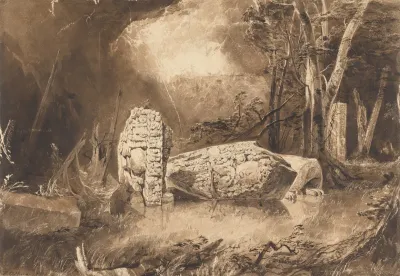 Maya Stela At Copan Honduras
