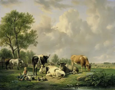 Meadow With Animals