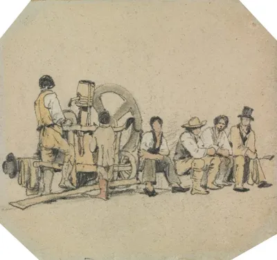 Mechanical Grinder With Figures