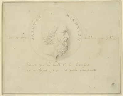 Medaillon Mit Der Buste Des Thales Von Milet