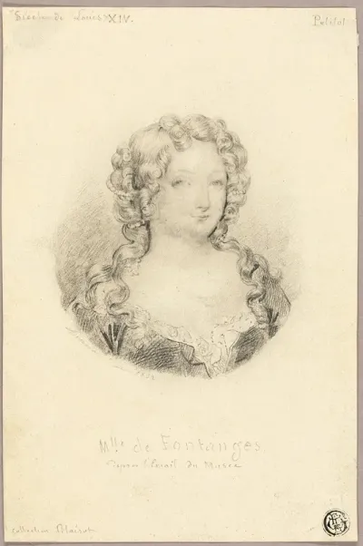 Medallion Portrait Of Mlle De Fontanges