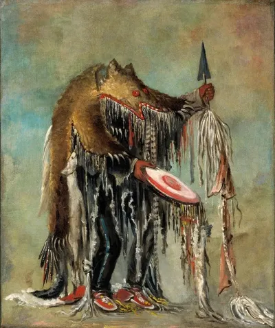 Medicine Man Performing His Mysteries Over A Dying Man