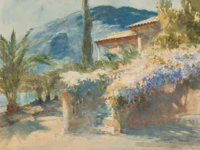 Mediterranean Garden Scene