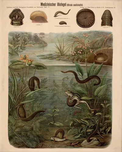 Medizinischer Blutegel Hirudo Medicinalis