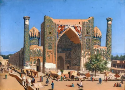 Medrasah Shir Dhor At Registan Place In Samarkand