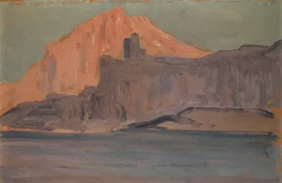Meer Und Felsenkuste Mit Burg