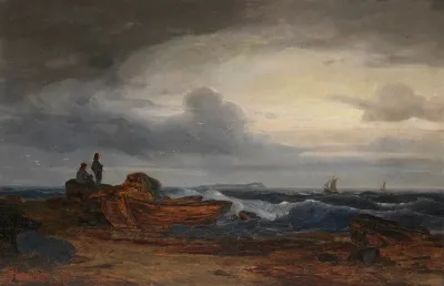 Meereskuste Fischer Und Boote An Der Ostsee